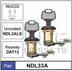 Door Locks pair NDL33A - Nice Products | Universal Auto Spares