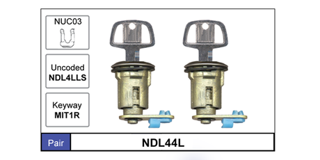 Door Locks pair NDL44L - Nice Products | Universal Auto Spares