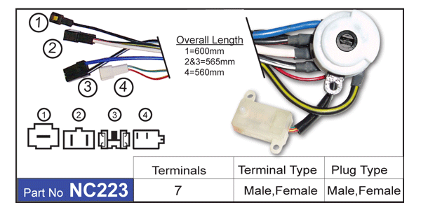 Ignition Switch NC223 - Nice Products | Universal Auto Spares