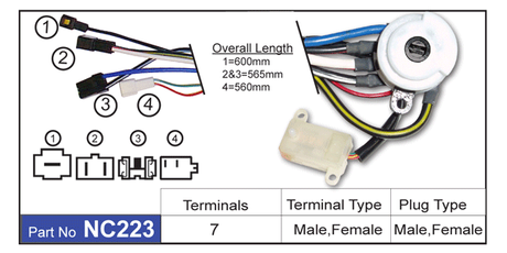 Ignition Switch NC223 - Nice Products | Universal Auto Spares