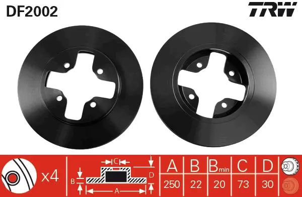 Brake Disc DF2002 - TRW