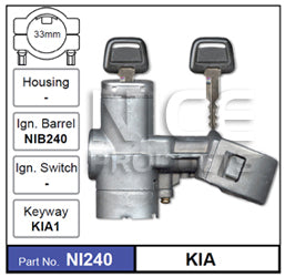 Ignition Lock NI240 - Nice Products | Universal Auto Spares