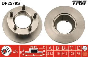Brake Disc DF2579S - TRW