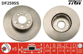 Brake Disc DF2595S - TRW