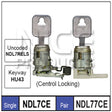 Door Locks pair NDL77CE - Nice Products | Universal Auto Spares