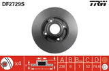 Brake Disc DF6729S - TRW