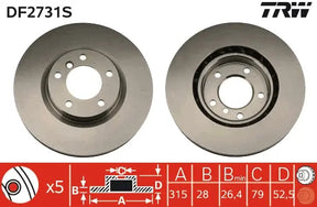 Brake Disc DF2731S - TRW