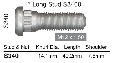 Wheel Stud S340 - Nice Products | Universal Auto Spares