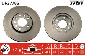 Brake Disc DF2778S - TRW
