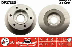 Brake Disc DF2788S - TRW