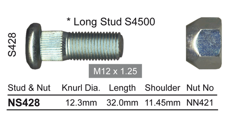 Stud & Nut NS428 - Nice Products | Universal Auto Spares