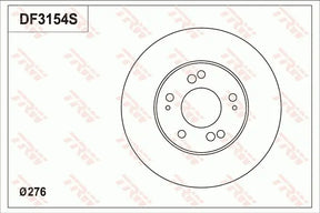 Brake Disc DF3154S - TRW