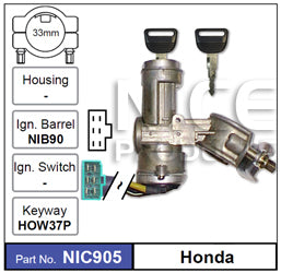 Lock & Switch (NIC908) NIC905 - Nice Products | Universal Auto Spares