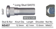 Stud & Nut Fits Nissan NS457 - Nice Products | Universal Auto Spares