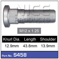 Wheel Stud (457) S458 - Nice Products | Universal Auto Spares