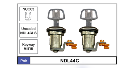 Door Locks pair NDL44C - Nice Products | Universal Auto Spares