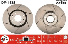 Brake Disc DF7183S - TRW