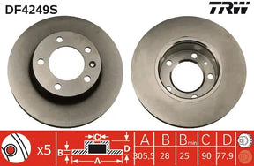 Brake Disc DF4249S - TRW