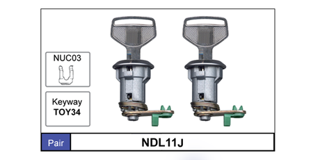 Door Locks pair NDL11J - Nice Products | Universal Auto Spares