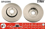 Brake Disc DF4259S - TRW