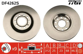 Brake Disc DF4262S - TRW