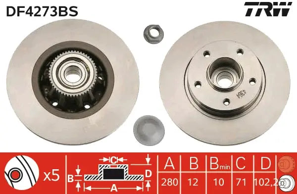 Brake Disc DF4273BS - TRW