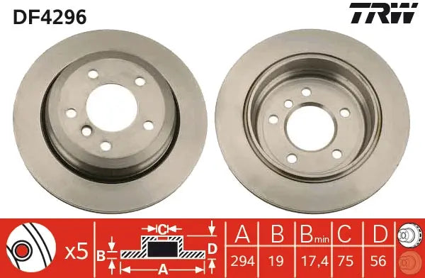 Brake Disc DF4296 - TRW