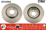 Brake Disc DF4309S - TRW