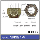 Wheel Nut NN321-4 - Nice Products | Universal Auto Spares
