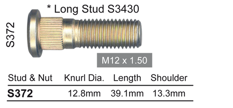 Wheel Stud S372 - Nice Products | Universal Auto Spares