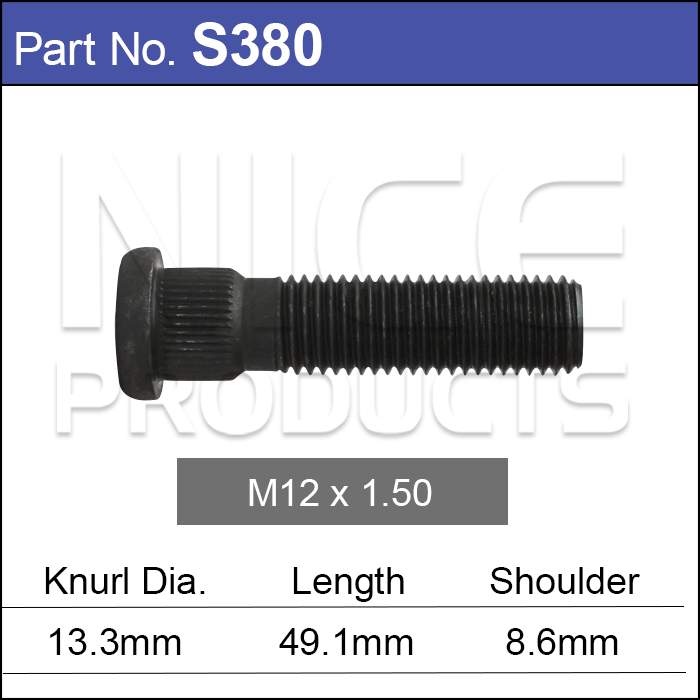 Wheel Stud S380 - Nice Products | Universal Auto Spares