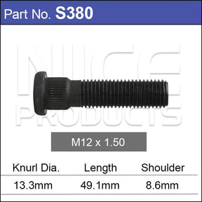 Wheel Stud S380 - Nice Products | Universal Auto Spares