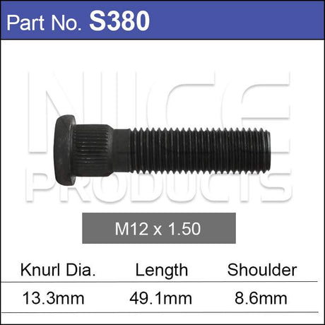 Wheel Stud S380 - Nice Products | Universal Auto Spares