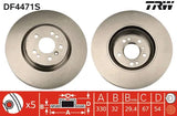 Brake Disc DF4471S - TRW