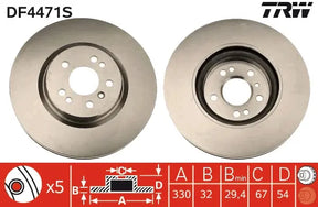 Brake Disc DF4471S - TRW