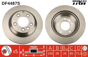Brake Disc DF4487S - TRW