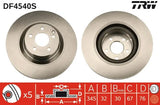 Brake Disc DF4540S - TRW