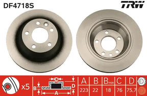 Brake Disc DF4718S - TRW