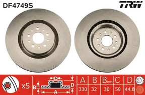 Brake Disc DF4749S - TRW