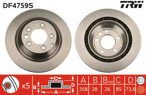 Brake Disc DF8759S - TRW