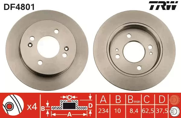 Brake Disc DF4801 - TRW
