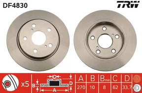 Brake Disc DF4830 - TRW