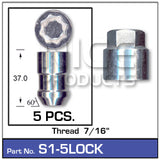 Lock Nuts (set of 5) S1-5LOCK - Nice Products | Universal Auto Spares
