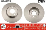 Brake Disc DF4867S - TRW