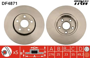 Brake Disc DF4871 - TRW