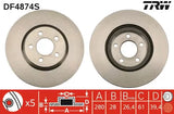 Brake Disc DF4874S - TRW