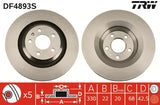 Brake Disc DF4893S - TRW