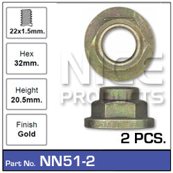 Hub-Nut NN51-2 - Nice Products | Universal Auto Spares