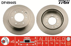 Brake Disc DF4944S - TRW