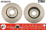 Brake Disc DF4957S - TRW